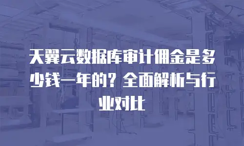 天翼云数据库审计佣金是多少钱一年的？全面解析与行业对比