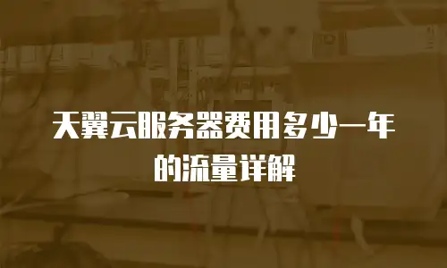 天翼云服务器费用多少一年的流量详解