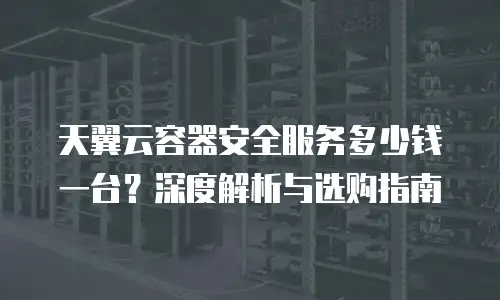 天翼云容器安全服务多少钱一台？深度解析与选购指南