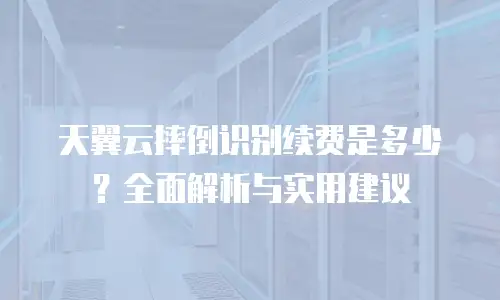 天翼云摔倒识别续费是多少？全面解析与实用建议