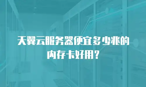 天翼云服务器便宜多少兆的内存卡好用？