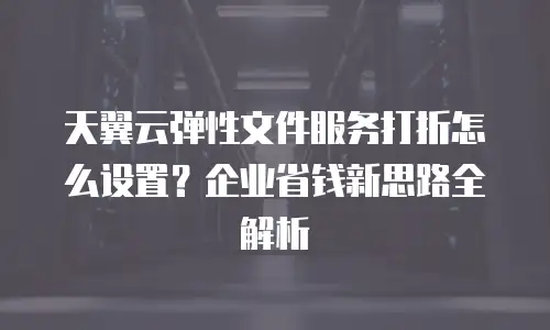 天翼云弹性文件服务打折怎么设置？企业省钱新思路全解析