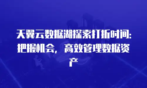 天翼云数据湖探索打折时间：把握机会，高效管理数据资产
