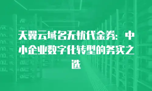天翼云域名无忧代金券：中小企业数字化转型的务实之选