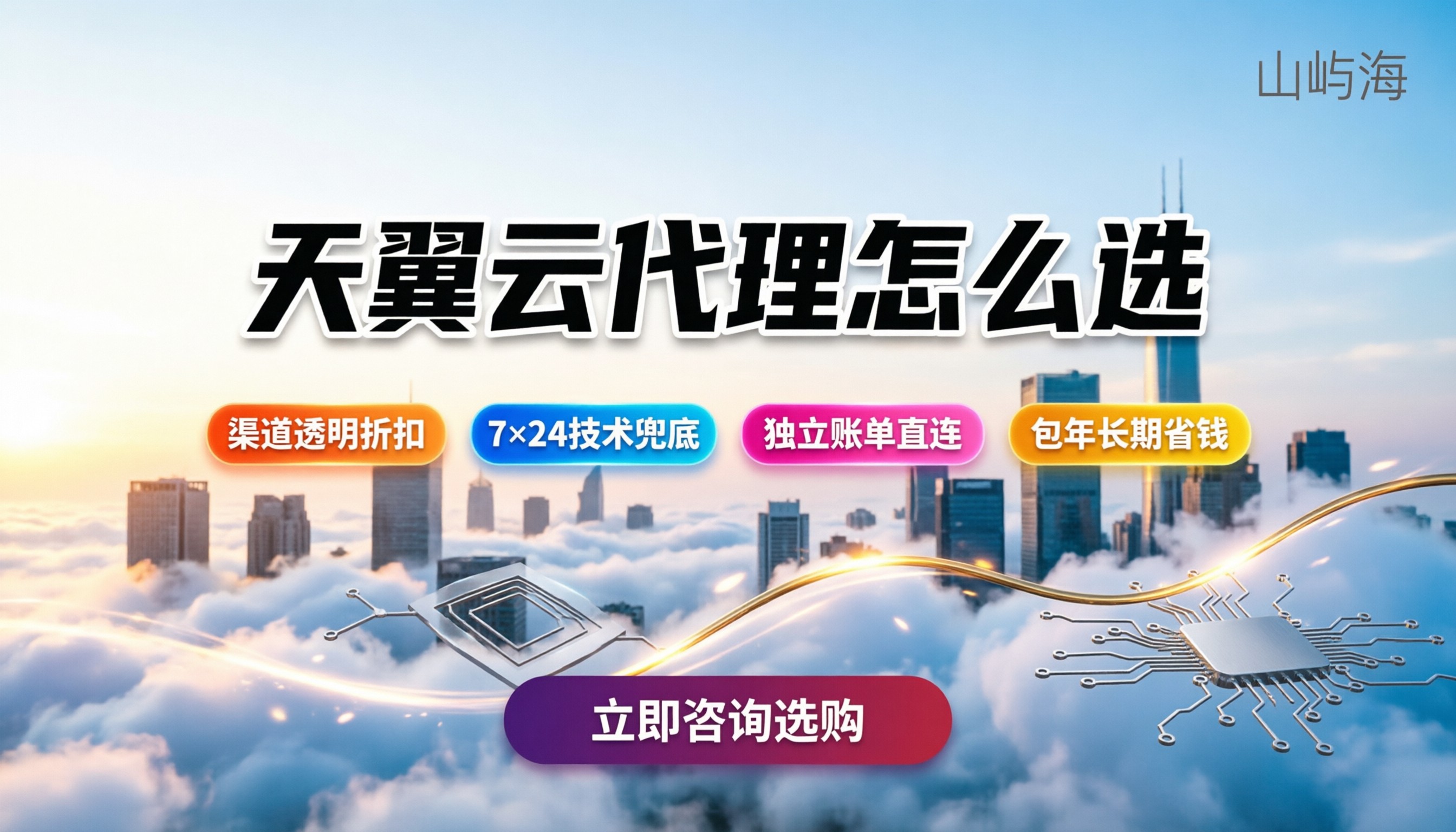 天翼云核心代理怎么选：官网直购与渠道折扣差多少