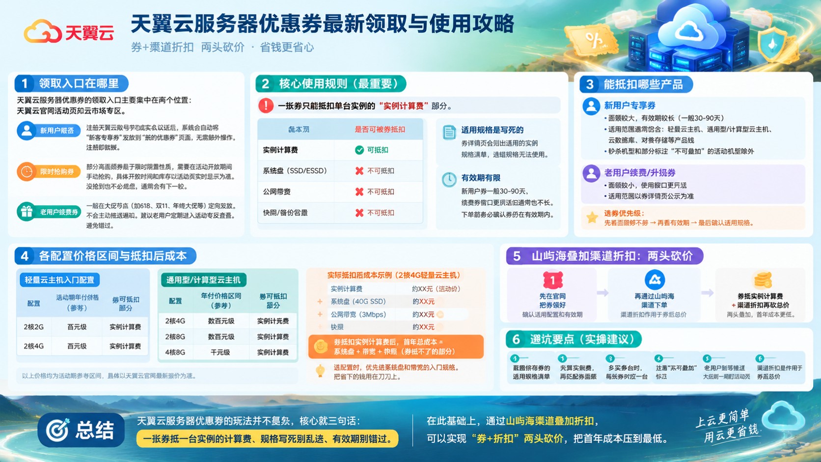 天翼云服务器优惠券:最新领取与使用攻略